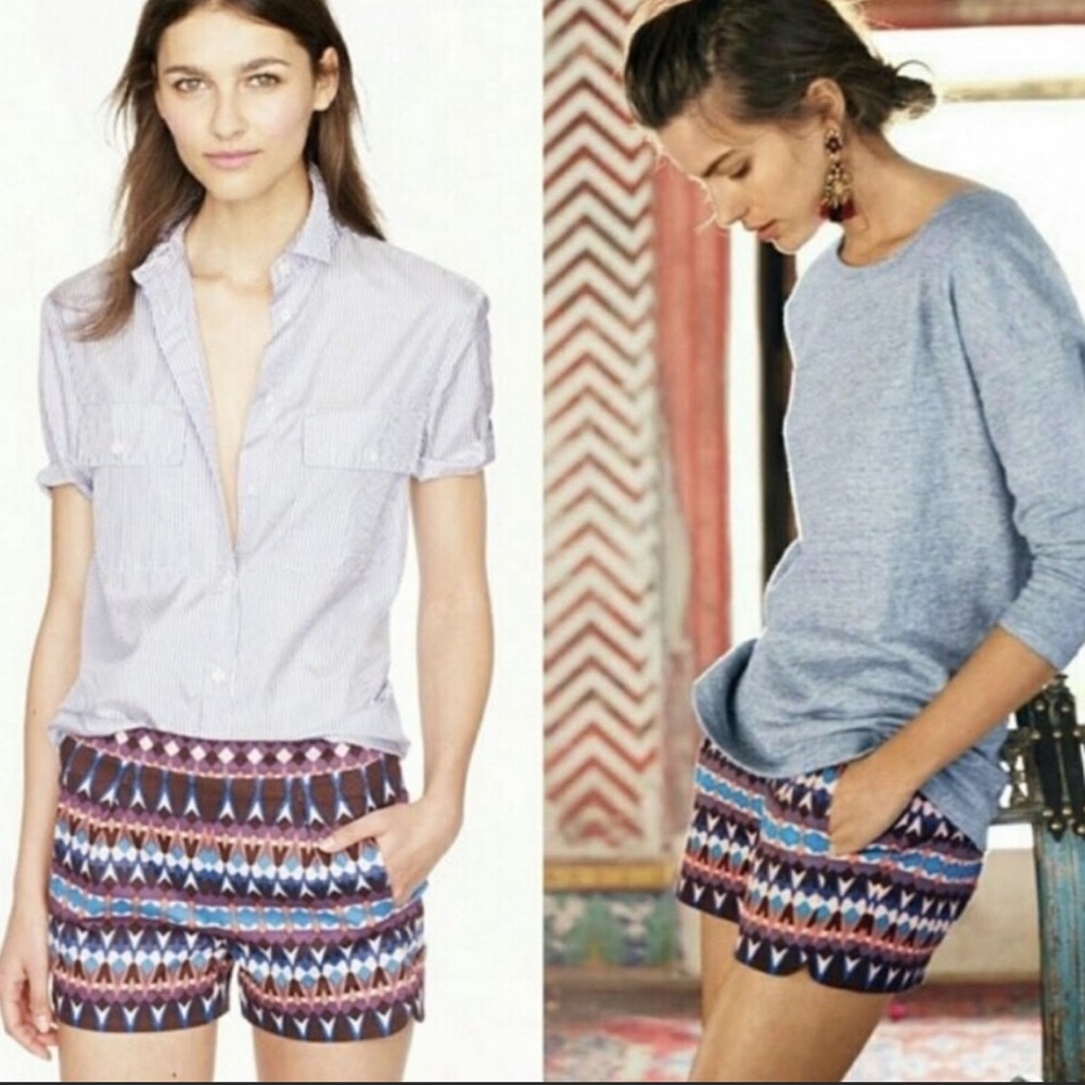 J Crew Patterned Shorts - Picture 2 of 3
